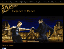 Tablet Screenshot of eleganceindance27.com
